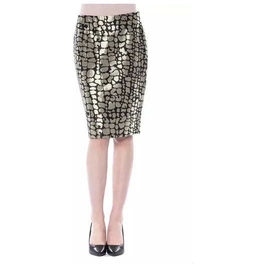 BYBLOS Gold Viscose Women Skirt BY-17684-IT40|S