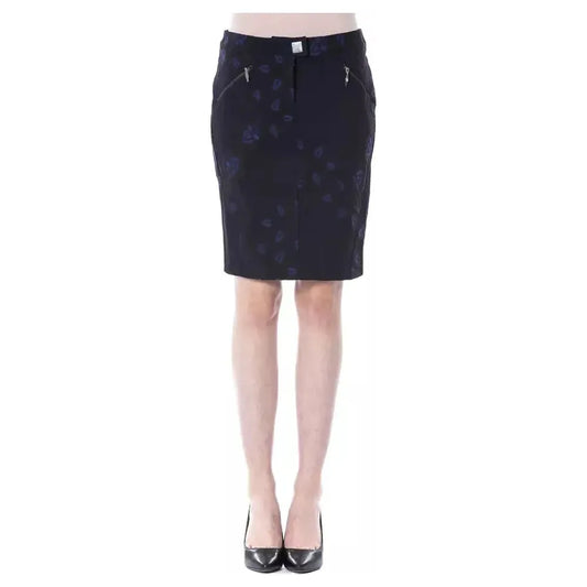 BYBLOS Blue Cotton Women Skirt BY-17678-IT42|M