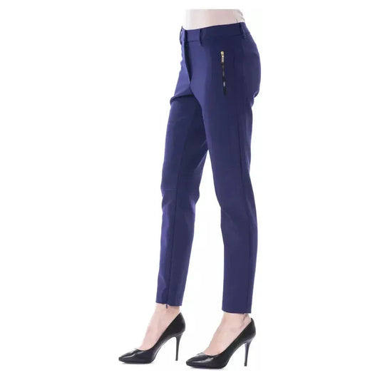 BYBLOS Blue Polyester Women Pants BY-17649-IT42|M