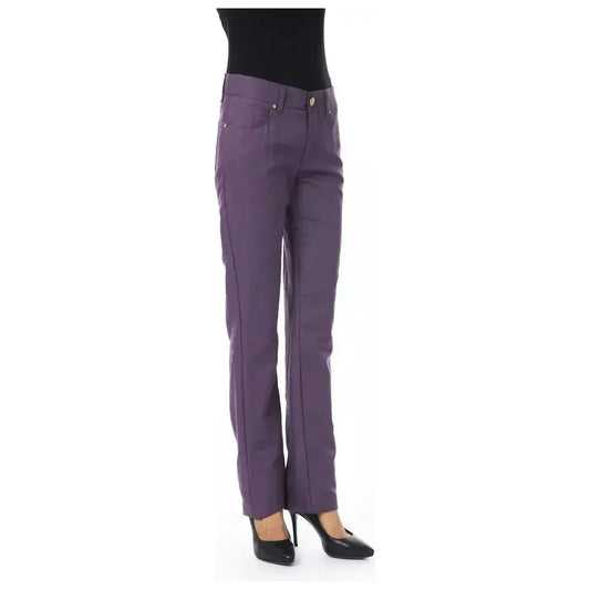 BYBLOS Purple Cotton Women Pant BY-17632-W28