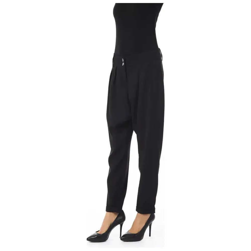 BYBLOS Black Polyester Women Pant