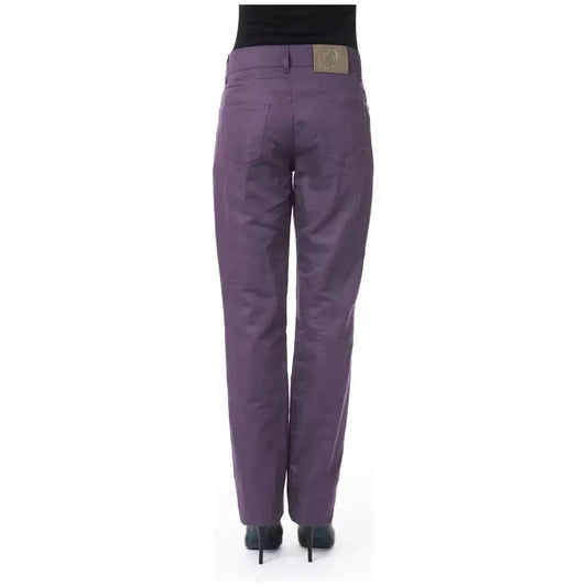 BYBLOS Purple Cotton Women Pant BY-17632-W28