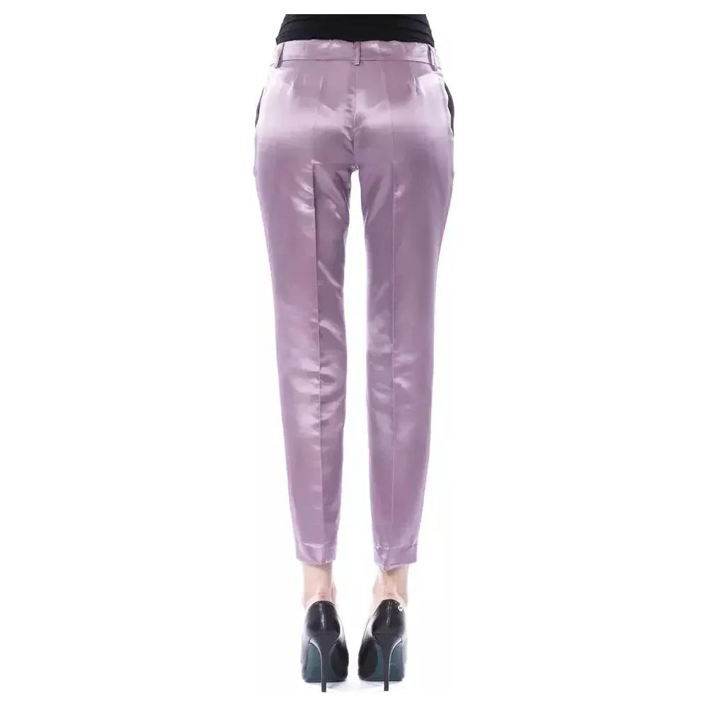 BYBLOS Purple Cotton Women Pants BY-17646-IT44|L