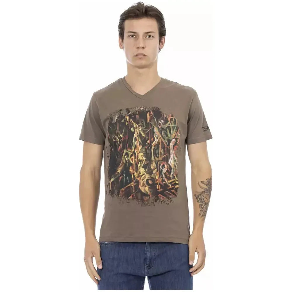 Trussardi Action Brown Cotton T-Shirt