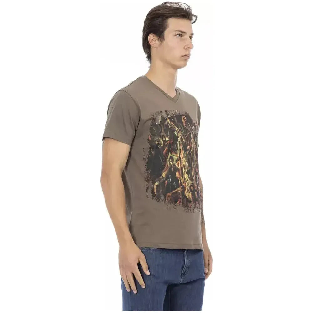 Trussardi Action Brown Cotton T-Shirt