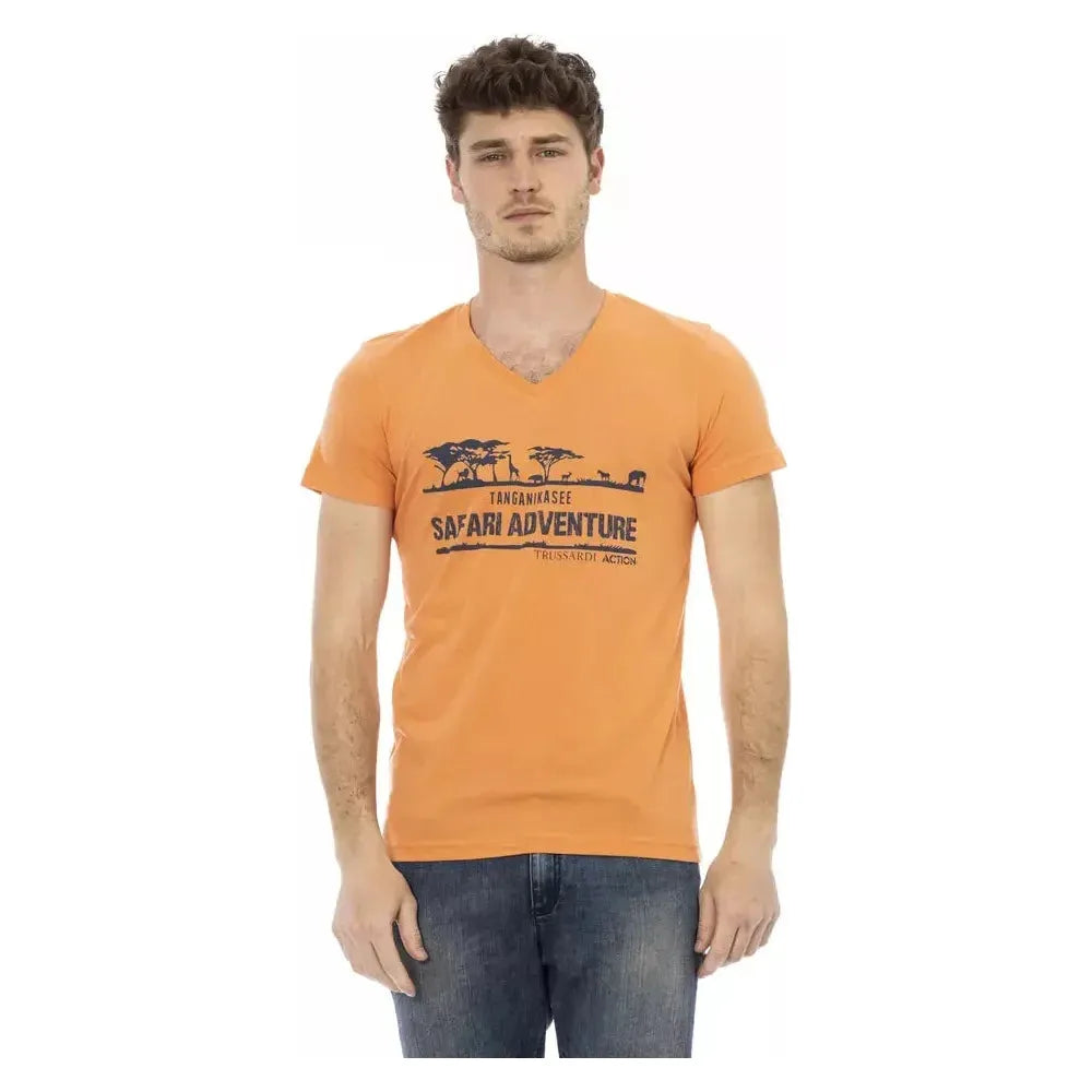 Trussardi Action Orange Cotton T-Shirt