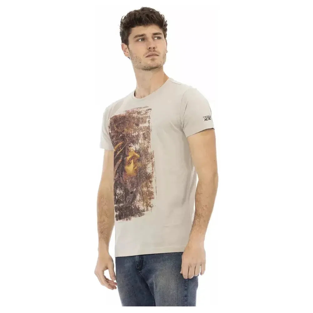 Trussardi Action Beige Cotton T-Shirt