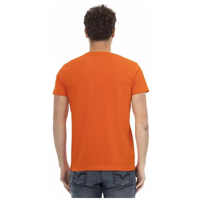 Trussardi Action Orange Cotton Men T-Shirt