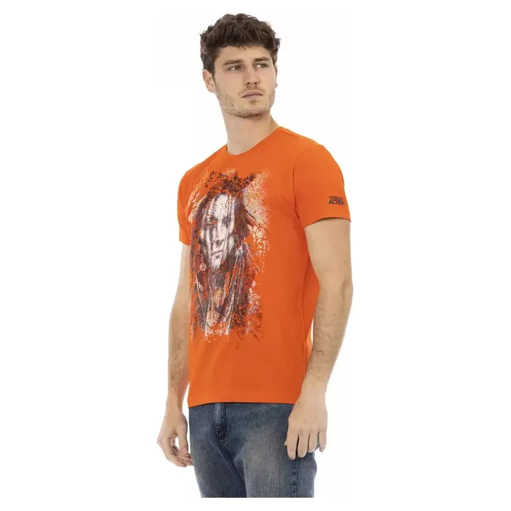 Trussardi Action Orange Cotton T-Shirt
