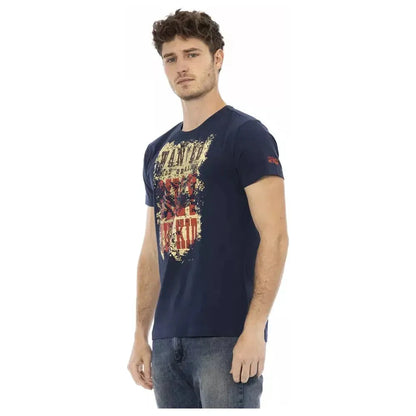 Trussardi Action Blue Cotton Men T-Shirt