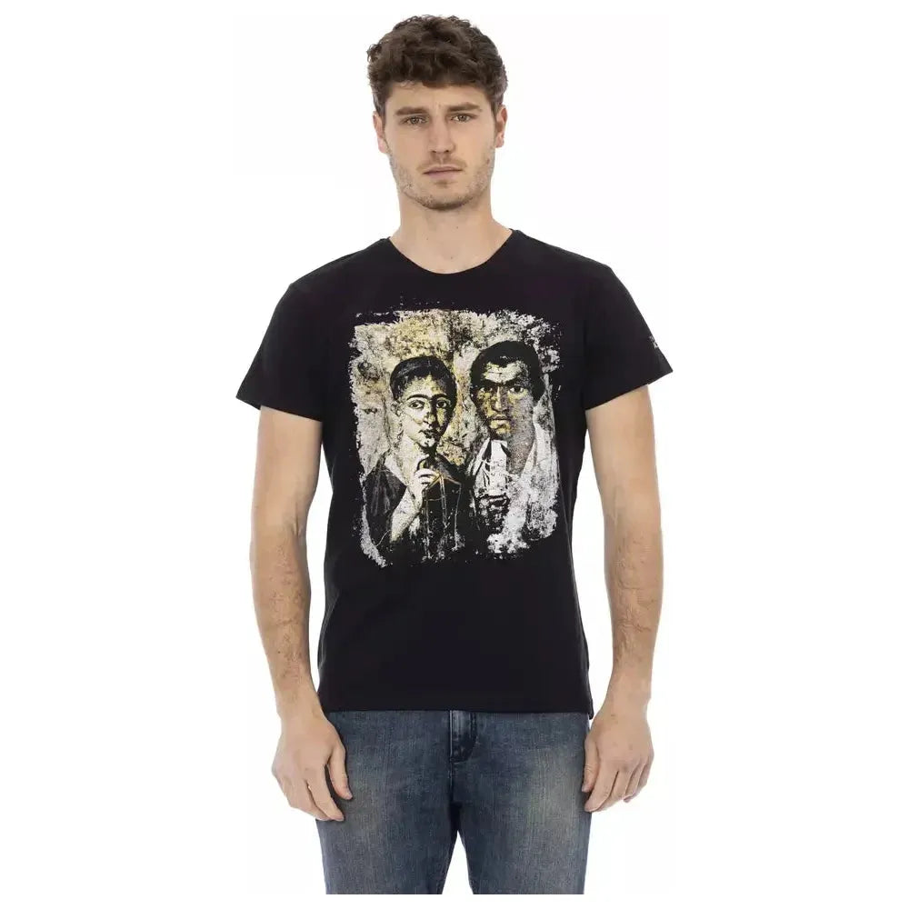 Trussardi Action Black Cotton T-Shirt