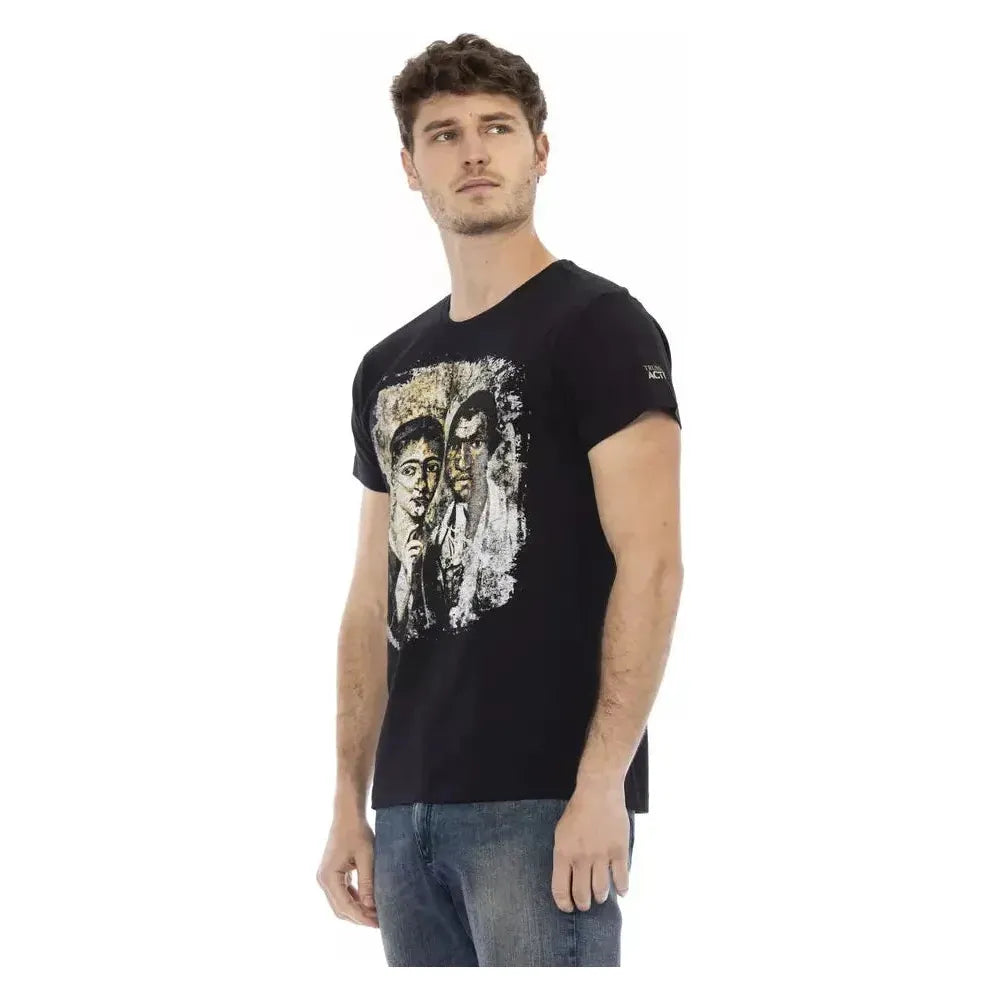 Trussardi Action Black Cotton T-Shirt