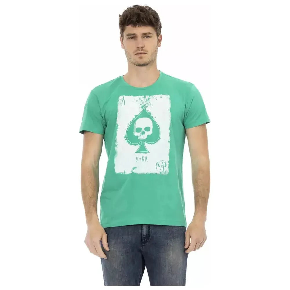 Trussardi Action Green Cotton Men T-Shirt