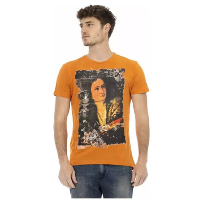 Trussardi Action Orange Cotton Men T-Shirt