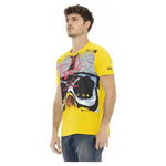 Trussardi Action Yellow Cotton Men T-Shirt TR-22733-XXL