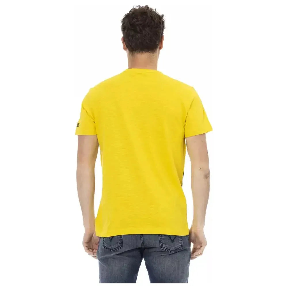 Trussardi Action Yellow Cotton Men T-Shirt TR-22733-XXL