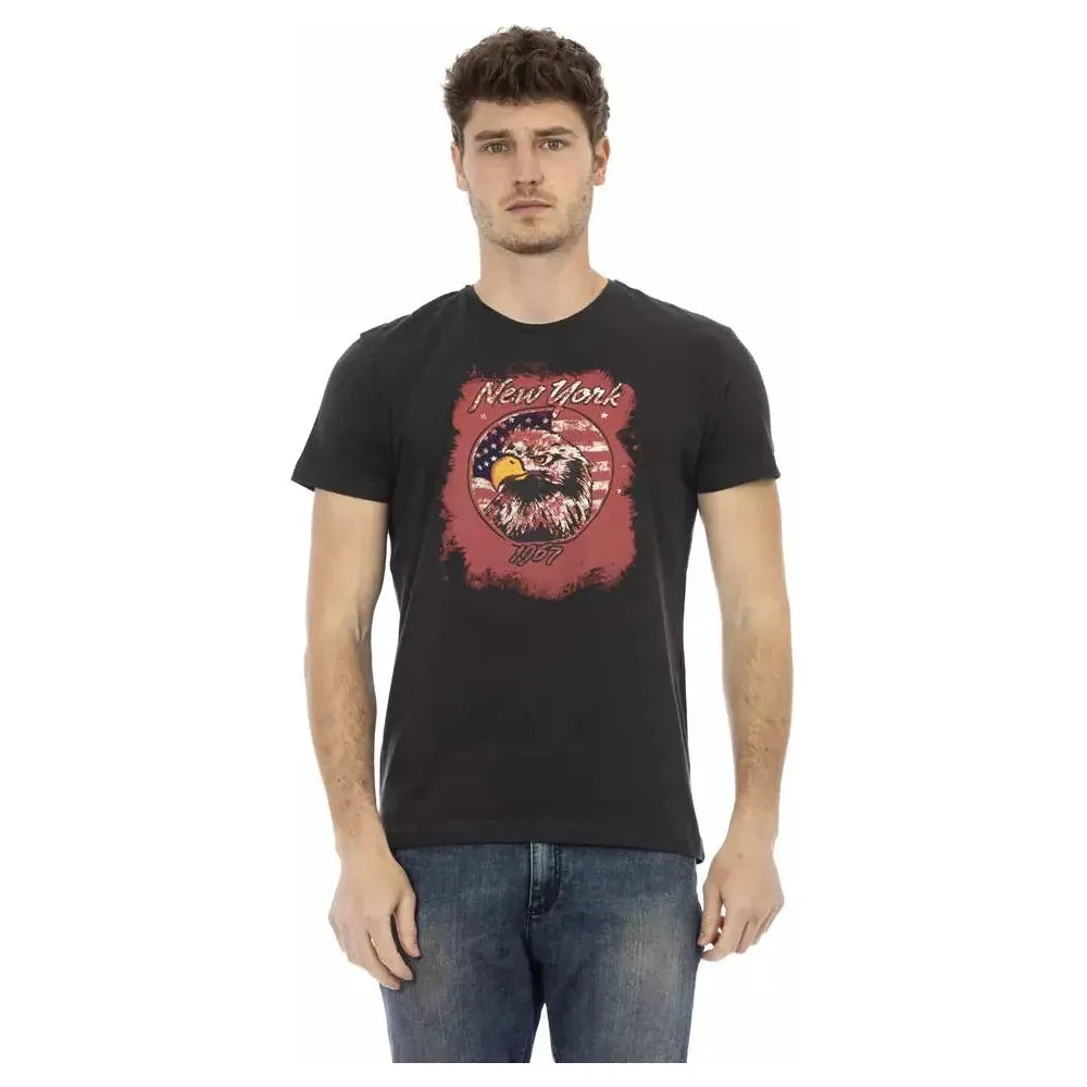 Trussardi Action Black Cotton T-Shirt