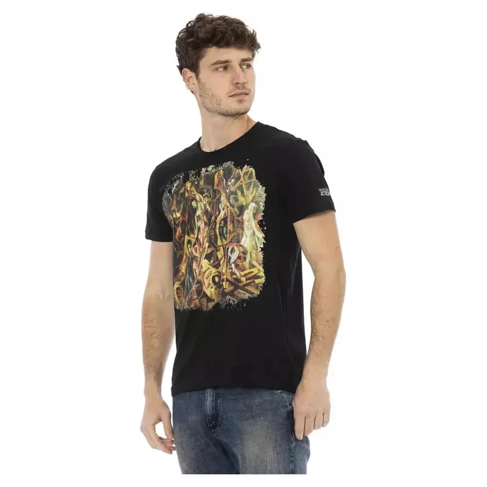 Trussardi Action Black Cotton Men T-Shirt