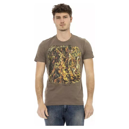 Trussardi Action Brown Cotton Men T-Shirt