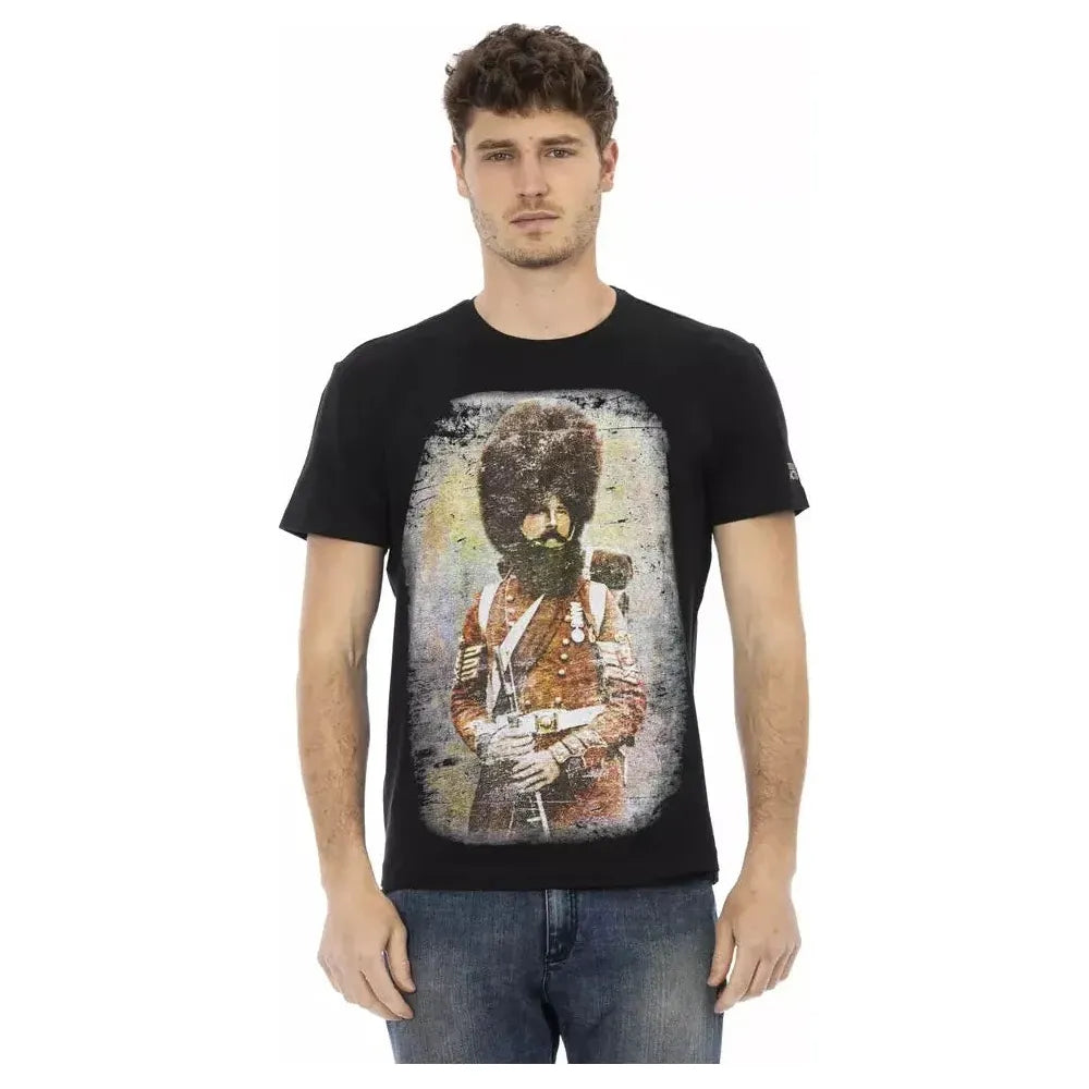 Trussardi Action Black Cotton Men T-Shirt