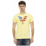 Trussardi Action Yellow Cotton Men T-Shirt TR-22677-XXL