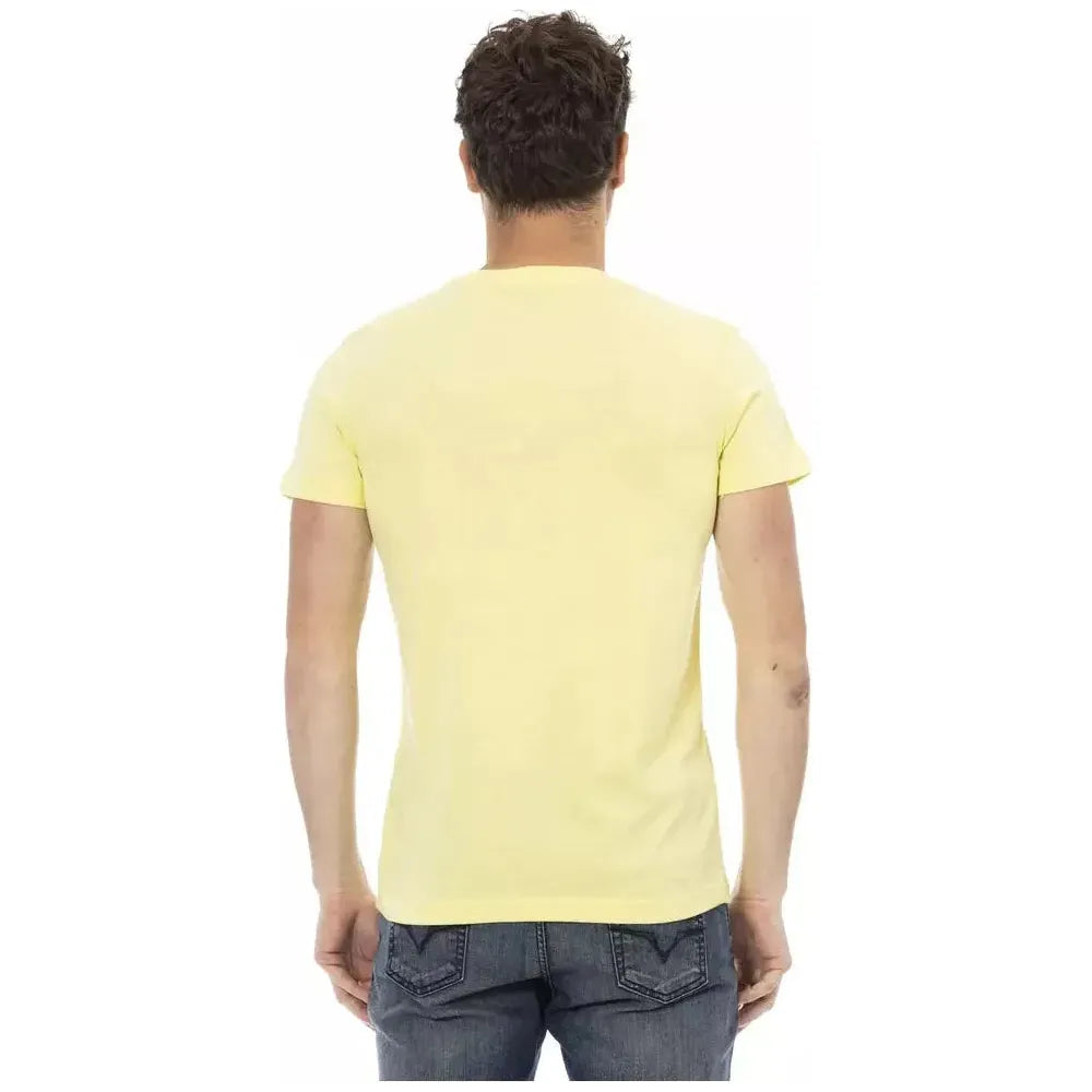 Trussardi Action Yellow Cotton Men T-Shirt TR-22677-XXL