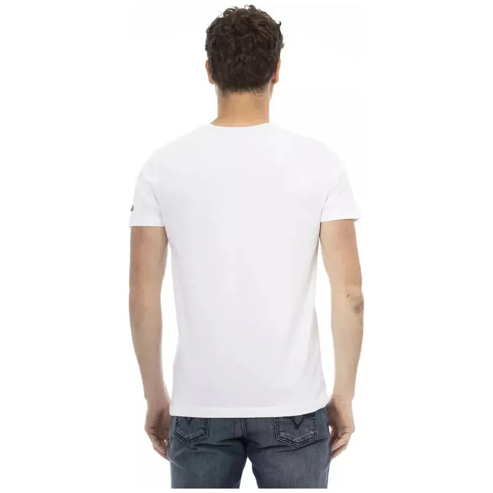 Trussardi Action White Cotton Men T-Shirt