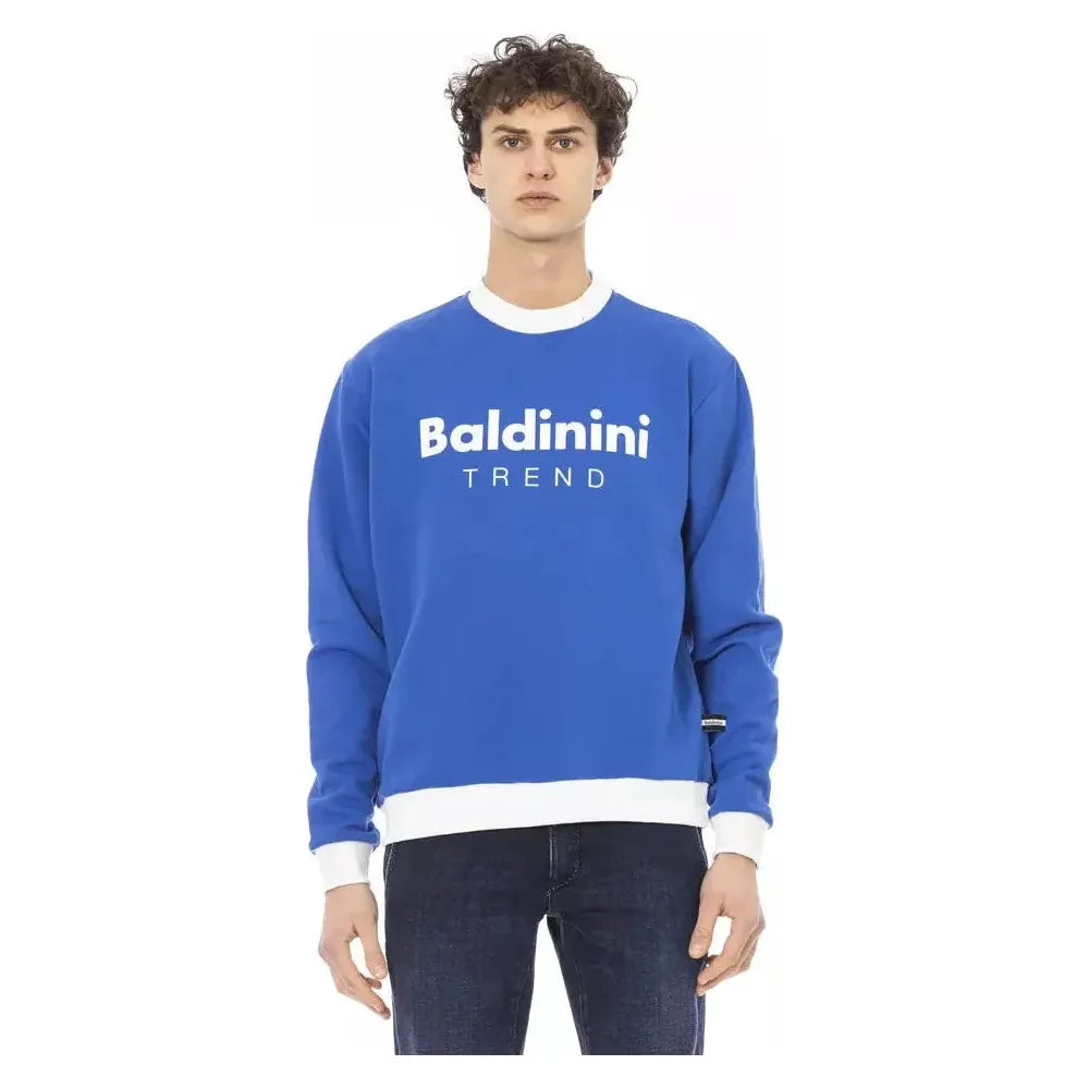 Baldinini Trend Blue Cotton Sweater