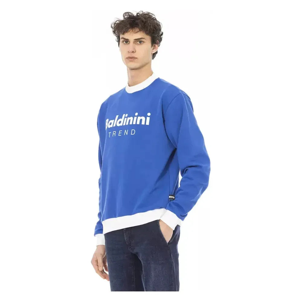 Baldinini Trend Blue Cotton Sweater