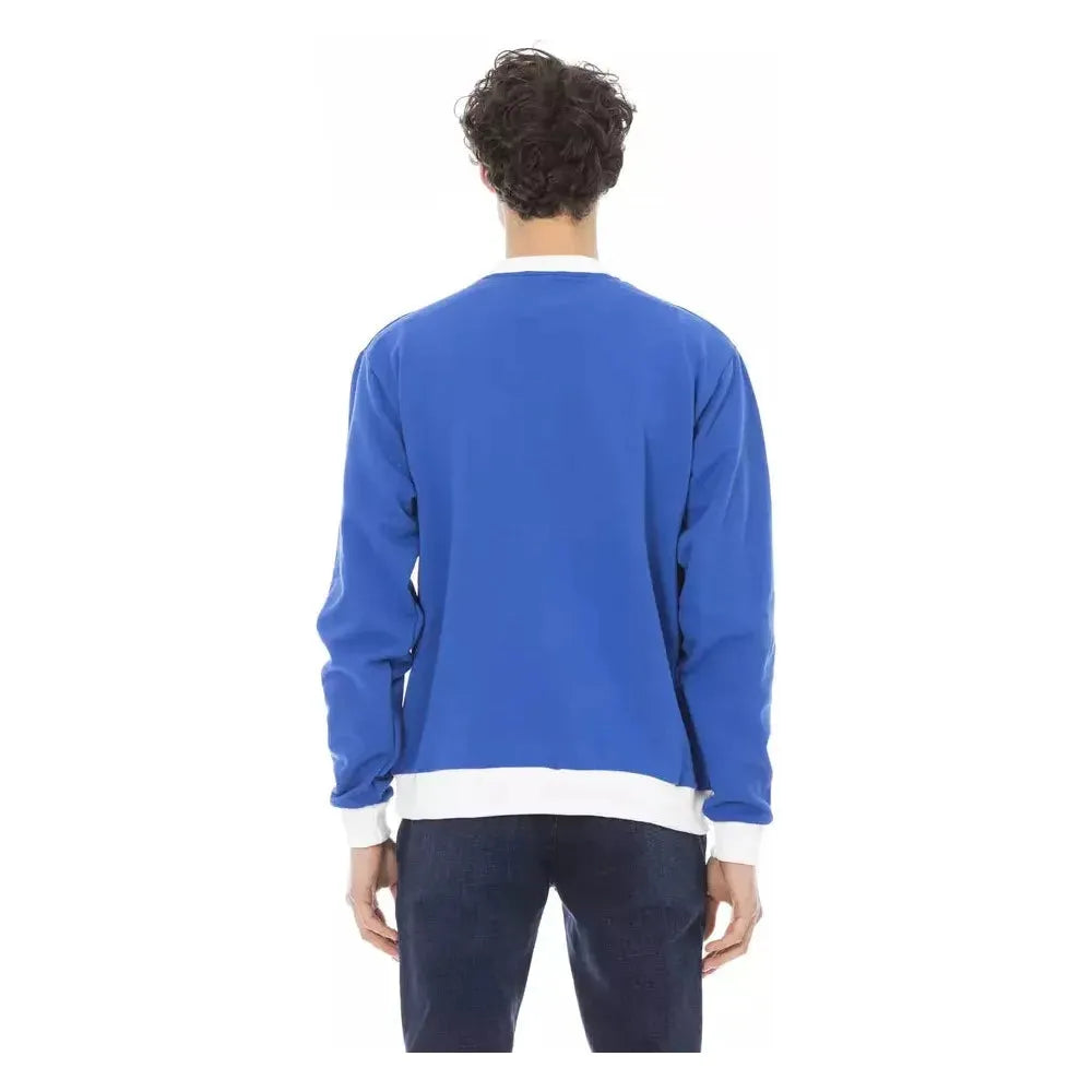 Baldinini Trend Blue Cotton Sweater