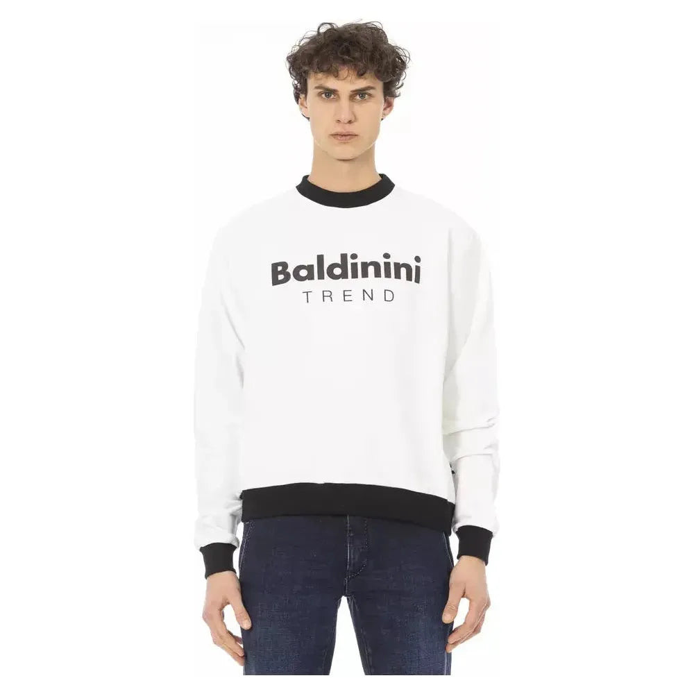 Baldinini Trend White Cotton Sweater