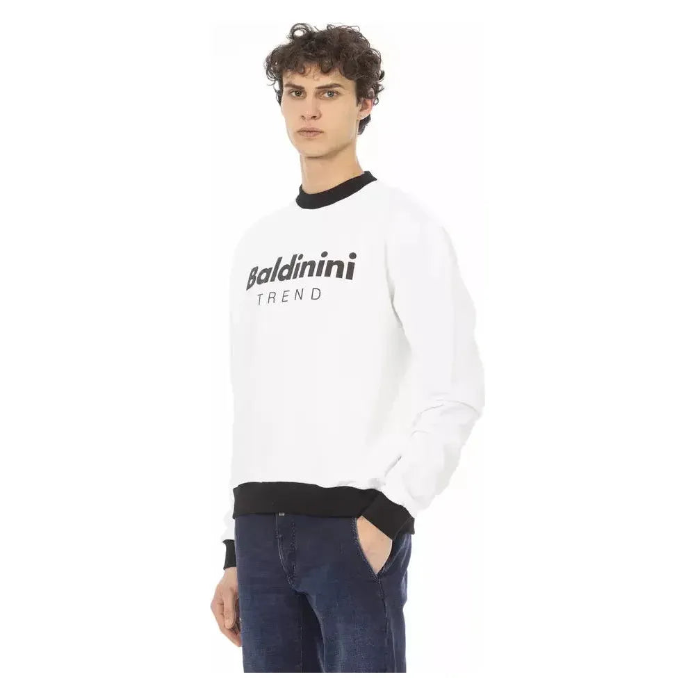 Baldinini Trend White Cotton Sweater
