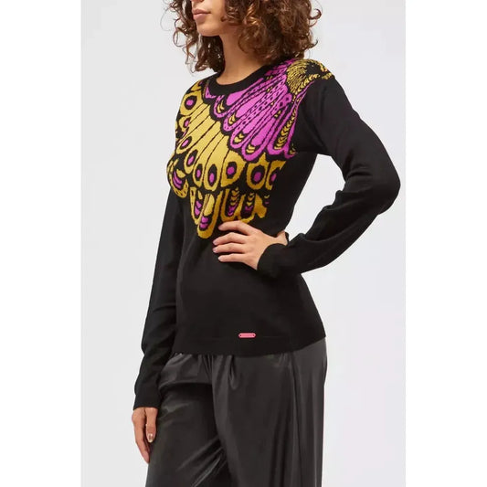 Custo Barcelona Black Wool Women Sweater CU-22159-IT40|S