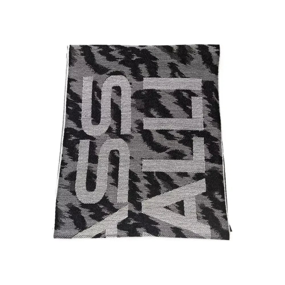 Cavalli Class Gray Wool Scarf