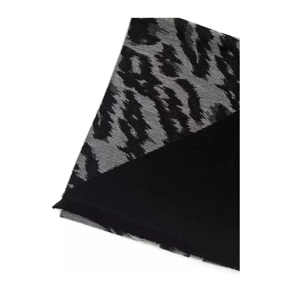 Cavalli Class Gray Wool Scarf