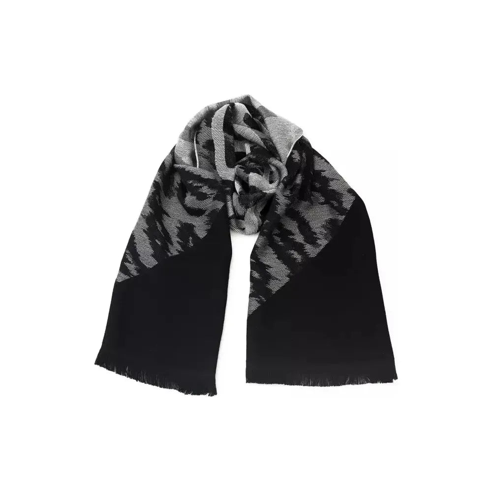 Cavalli Class Gray Wool Scarf
