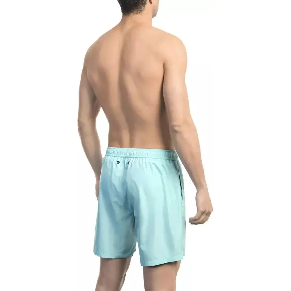 Bikkembergs Light Blue Polyester Swimwear