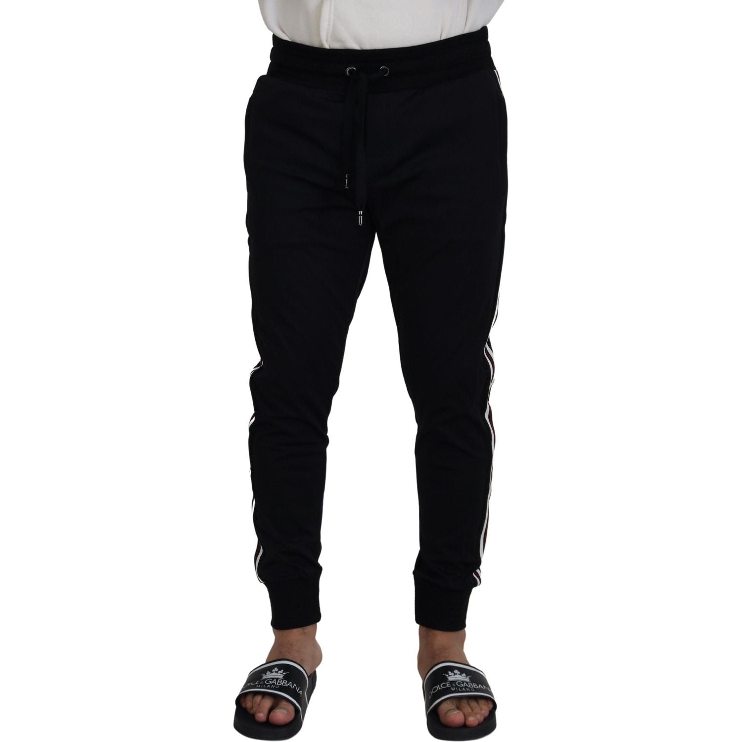 Dolce & Gabbana Black DG Print Mens Jogger Pants