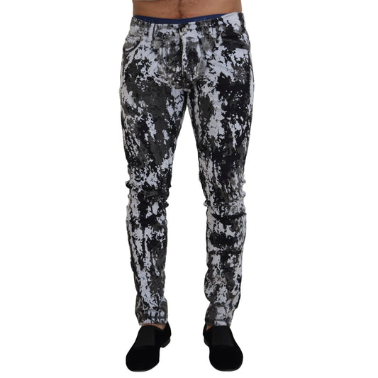 Dolce & Gabbana Multicolor Cotton Tie Dye Skinny Denim Jeans