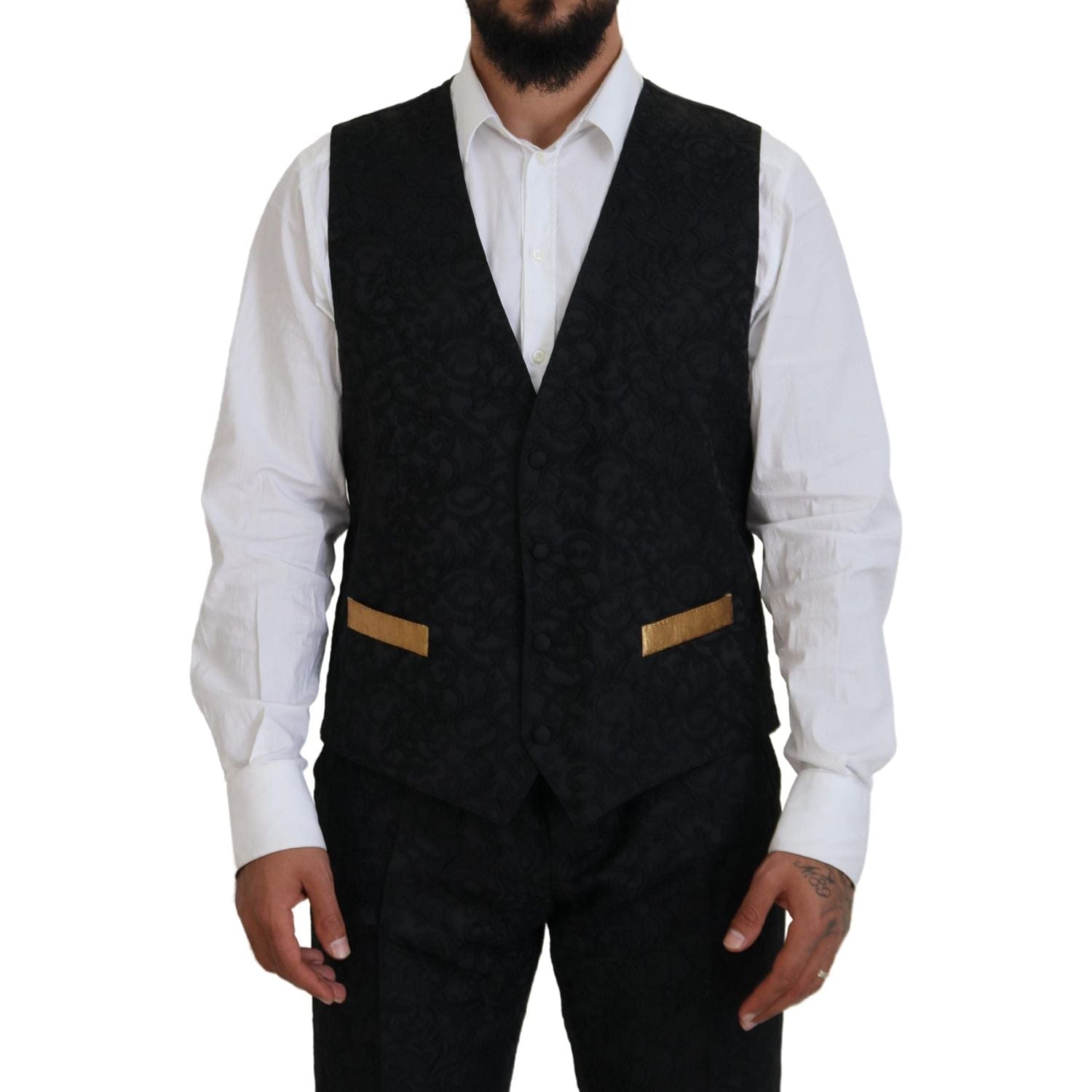 Dolce & Gabbana Black Gold Fantasy Tuxedo Slim Fit Suit