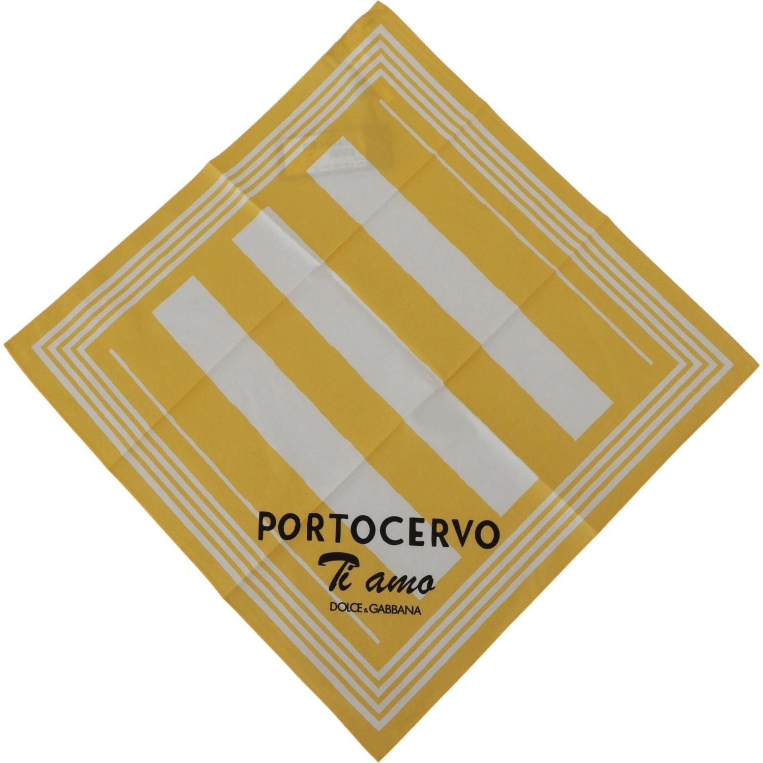 Dolce & Gabbana Yellow Portocervo Cotton Shawl Wrap Scarf