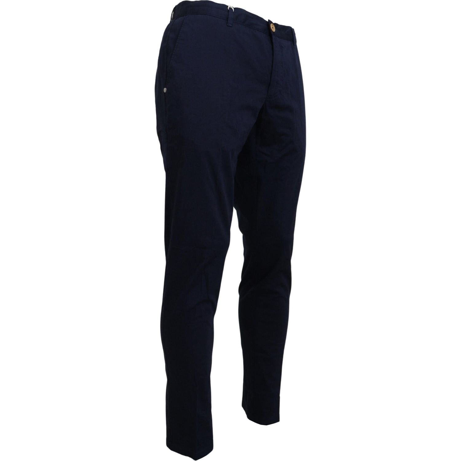 Domenico Tagliente Dark Blue Cotton Skinny Men Pants
