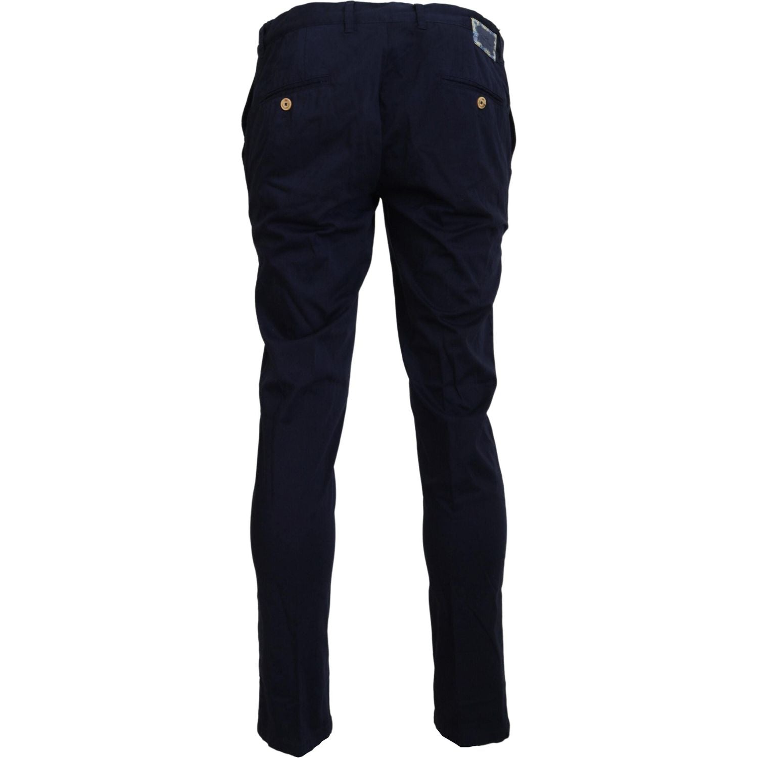 Domenico Tagliente Dark Blue Cotton Skinny Men Pants