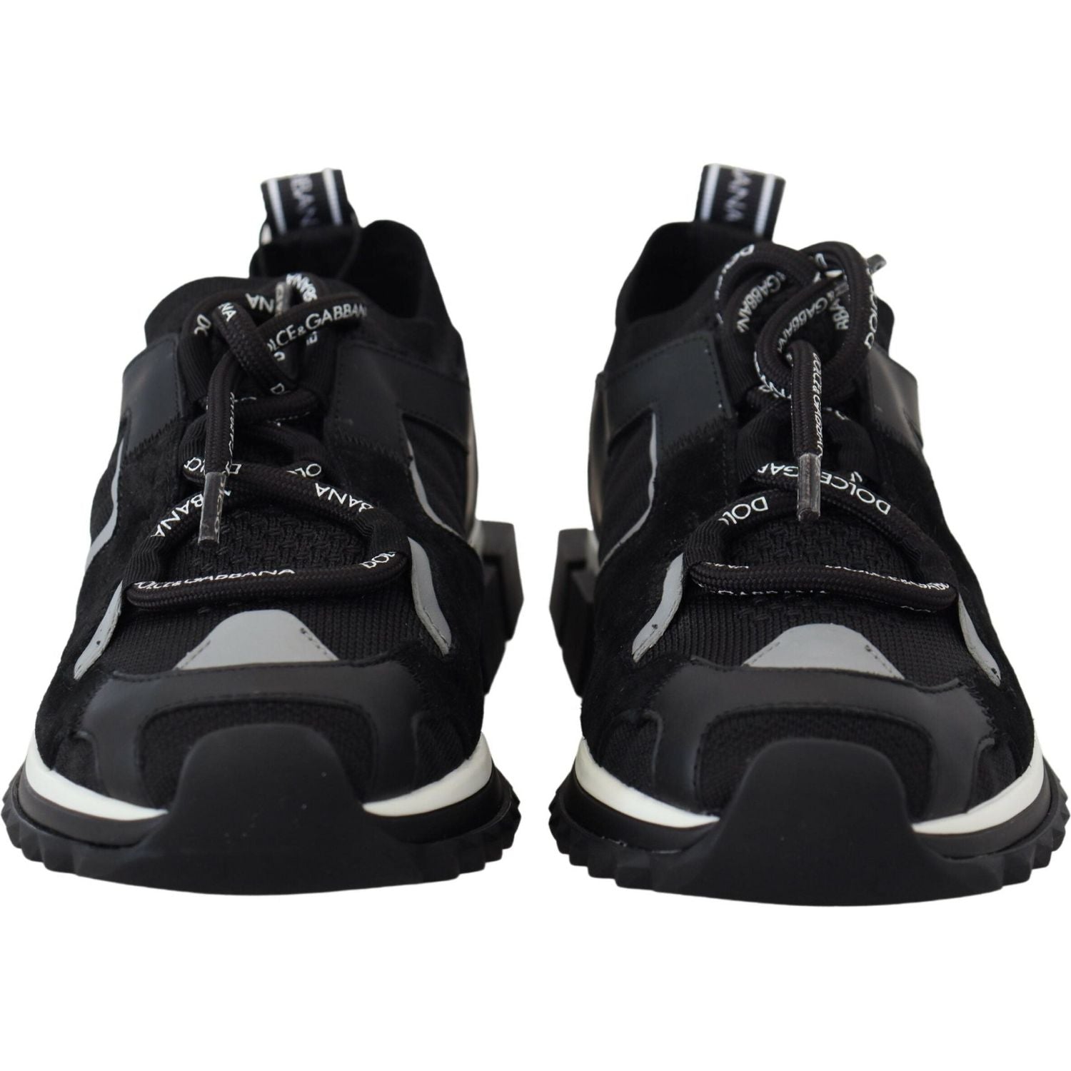 Dolce & Gabbana Black Mesh Sorrento Trekking Sneakers Shoes
