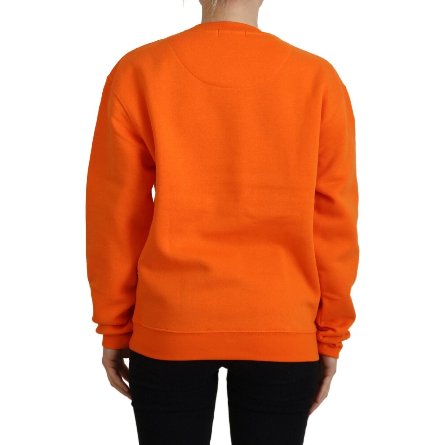 Philippe Model Orange Printed Long Sleeves Pullover Sweater