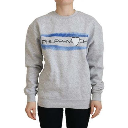 Philippe Model Gray Printed Long Sleeves Pullover Sweater
