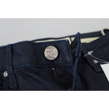 Acht Blue Cotton Low Waist Slim Fit Women Casual Denim Jeans