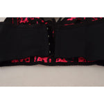 Dolce & Gabbana Pink Leopard Print Cropped Bustier Corset Top TSH83158 -40