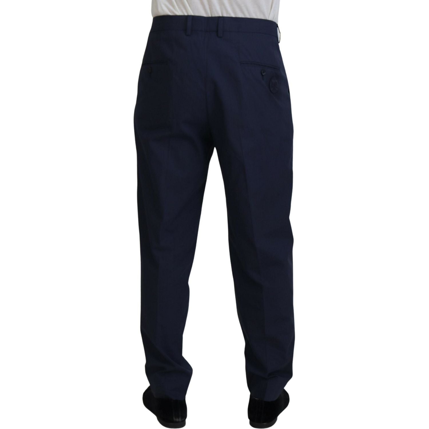 Dolce & Gabbana Dark Blue Cotton Chino Formal Pants
