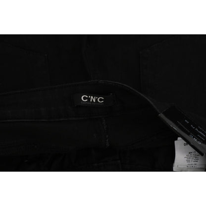 Costume National Black Embellished Mid Waist Skinny Denim Jeans
